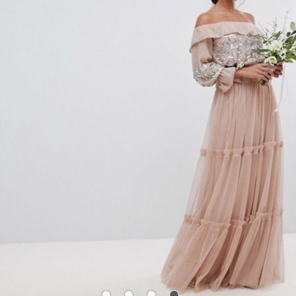 Maya Bluch Colored Flowing Tulle Skirt (8) - Picture 1 of 15